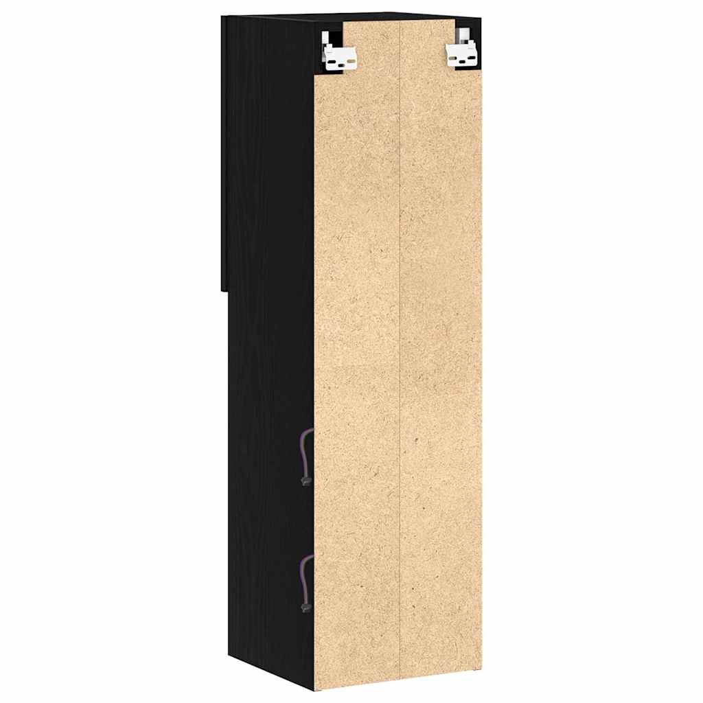 TV-skab 2 pcs Sort 30,5 x 30 x 102 cm Konstrueret træ