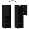 TV-skab 2 pcs Sort 30,5 x 30 x 102 cm Konstrueret træ
