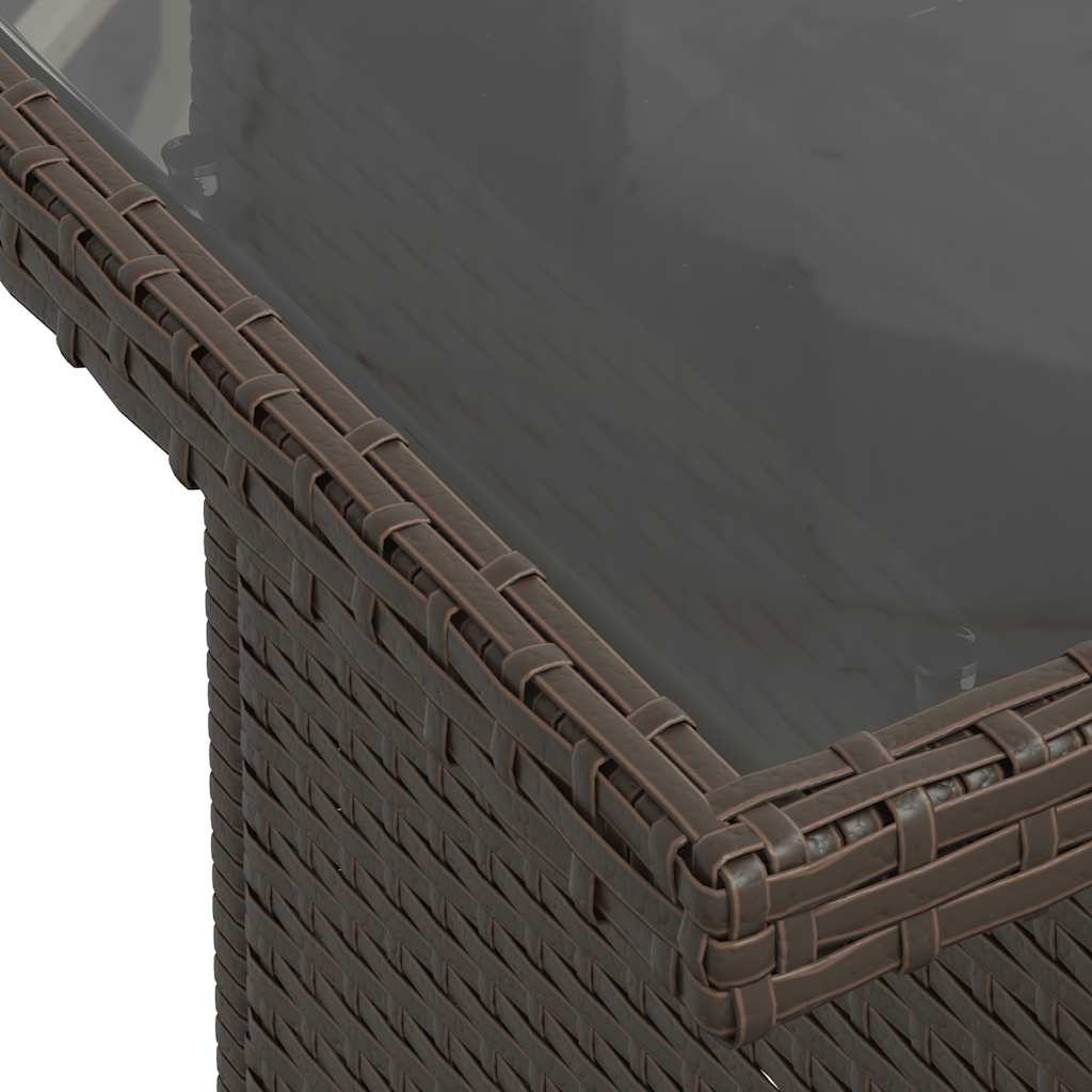 sofasæt til haven 7 dele med hynder polyrattan akacietræ brun