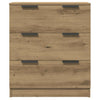 Skænke 3 stk Håndværks eg 60x30x70 cm Konstrueret træ