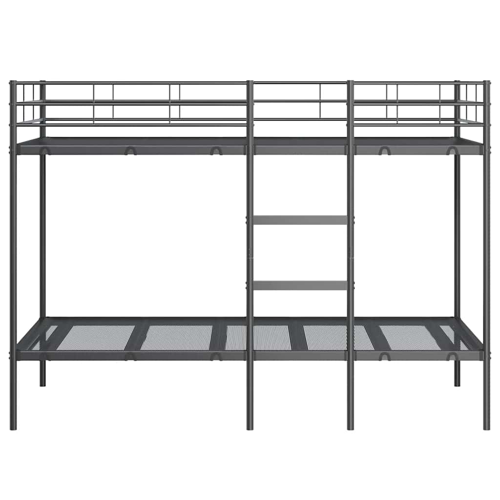 køjeseng uden madras 107x203 cm stål sort