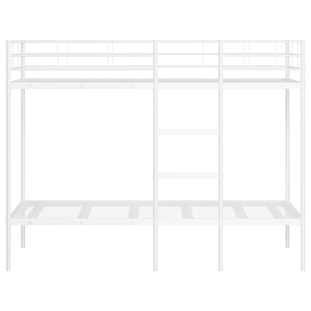 køjeseng uden madras 100x190 cm stål sort