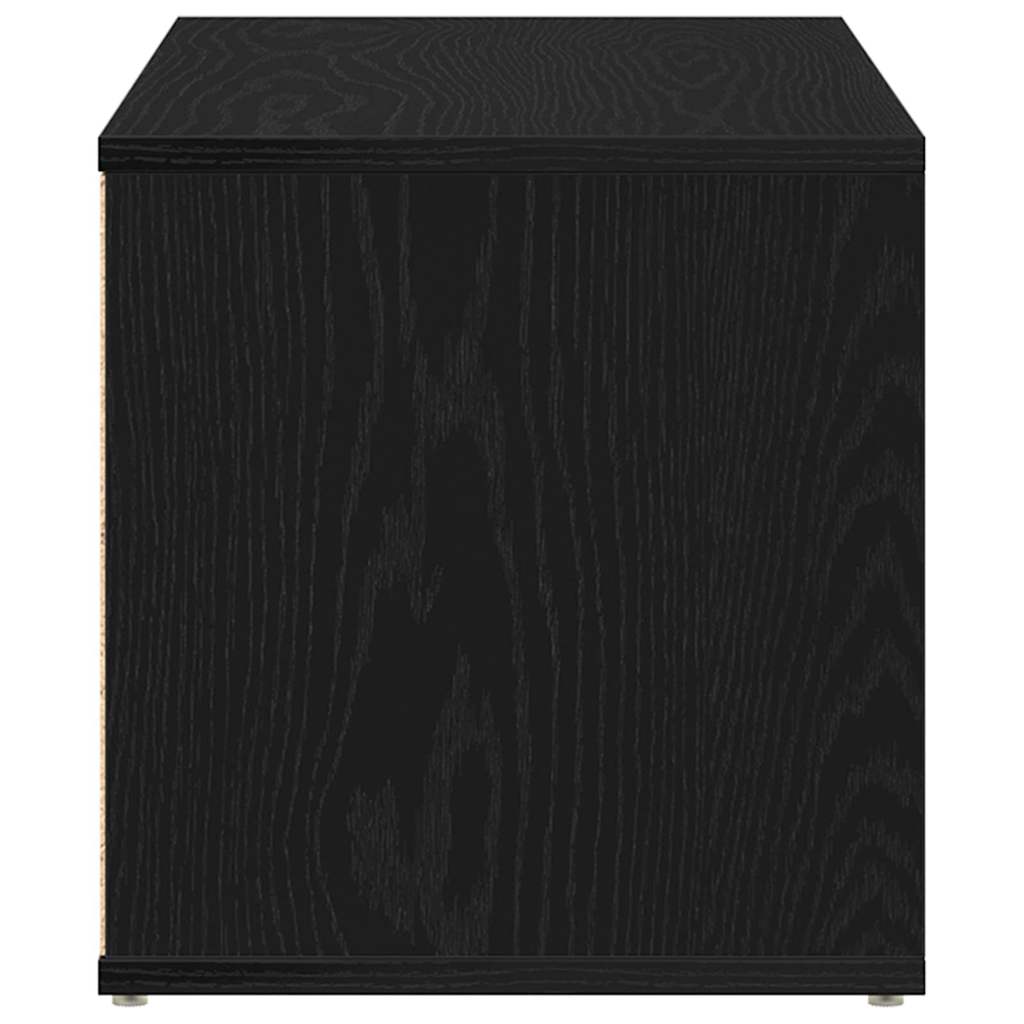 TV-bord med skuffe Sort 80 x 34 x 35.5 cm Konstrueret træ