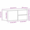 TV-bord med skuffe Sort 80 x 34 x 35.5 cm Konstrueret træ