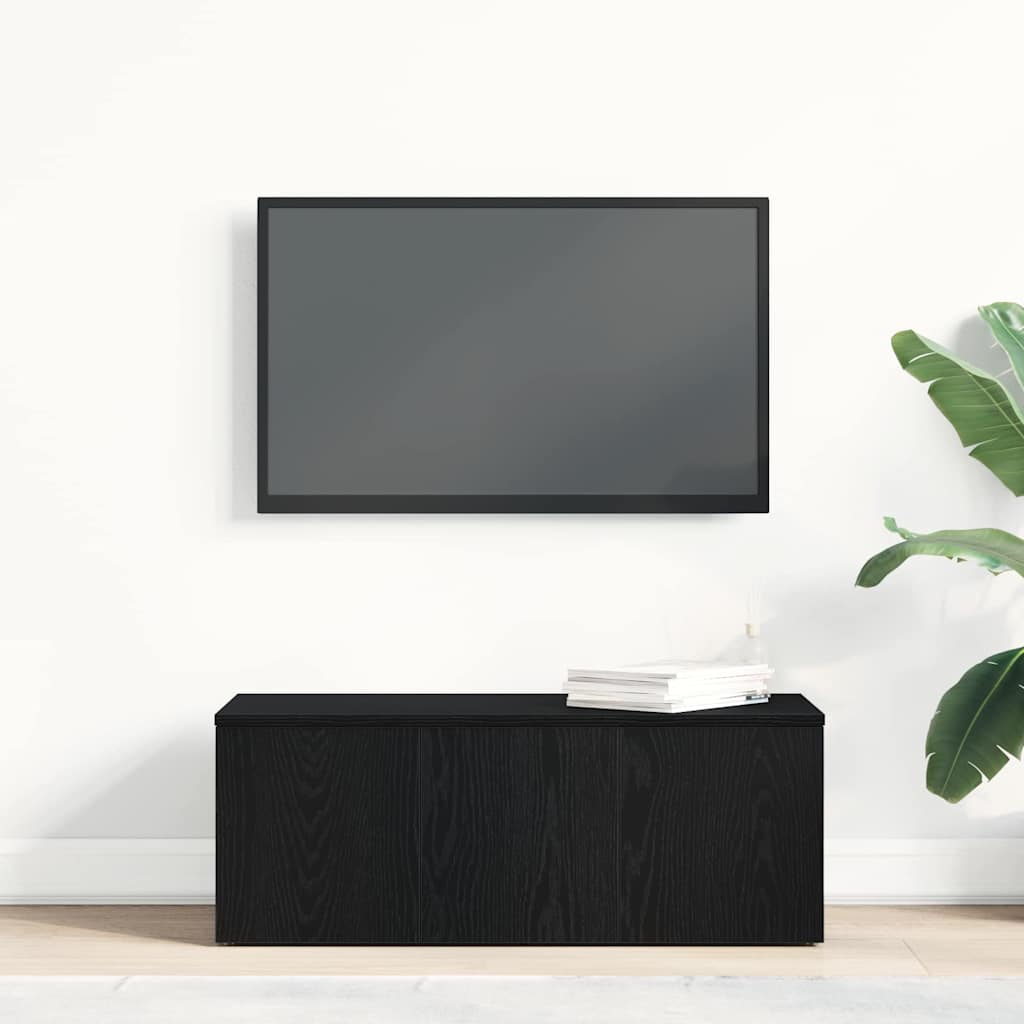 TV-bord med skuffe Sort 80 x 34 x 30 cm Konstrueret træ