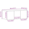 TV-bord med skuffe Sort 80 x 34 x 30 cm Konstrueret træ