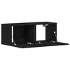TV skabe Vægmonteret Sort eg 80 x 30 x 30 cm Konstrueret træ