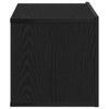TV skabe Vægmonteret Sort eg 80 x 30 x 30 cm Konstrueret træ