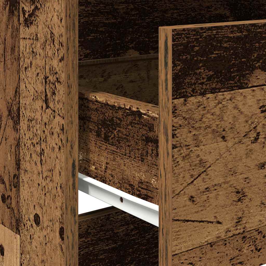 skænk 60x35x76 cm konstrueret træ antikt træ