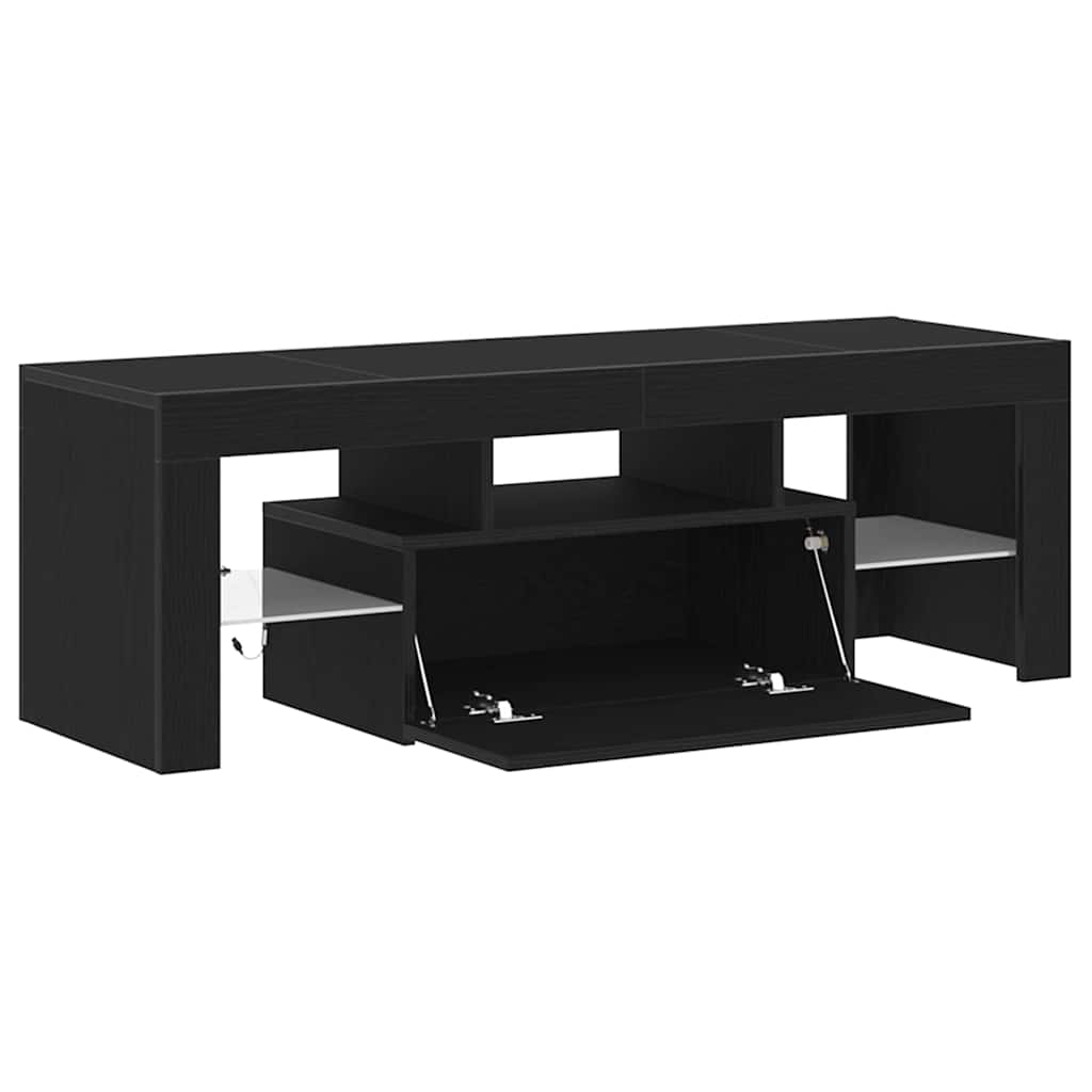 TV-skab Sort 120 x 35 x 40 cm Konstrueret træ