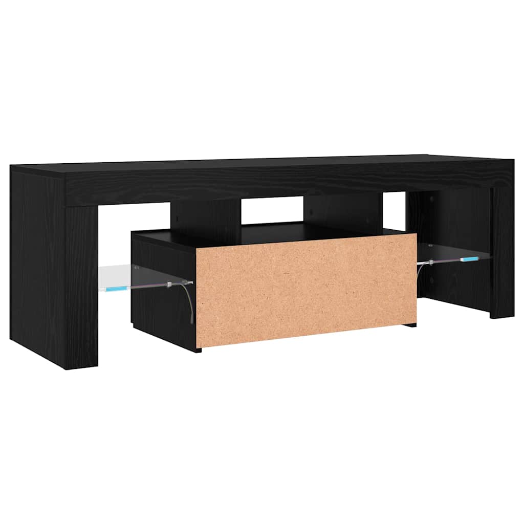 TV-skab Sort 120 x 35 x 40 cm Konstrueret træ