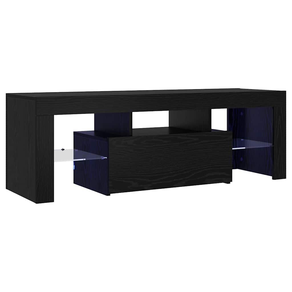 TV-skab Sort 120 x 35 x 40 cm Konstrueret træ