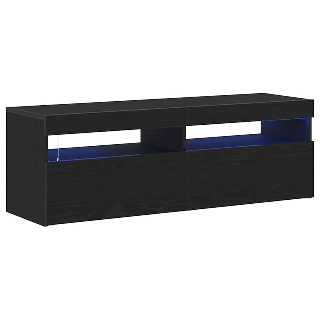 TV-skab Sort 120 x 35 x 40 cm Konstrueret træ