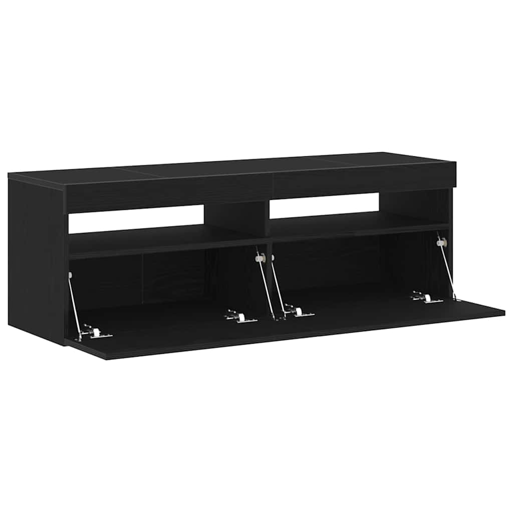 TV-skab Sort 120 x 35 x 40 cm Konstrueret træ