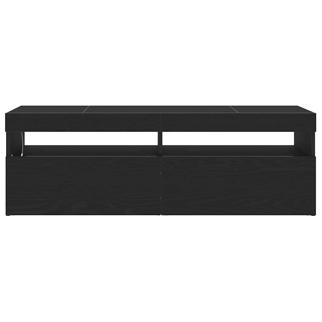 TV-skab Sort 120 x 35 x 40 cm Konstrueret træ