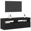 TV-skab Sort 120 x 35 x 40 cm Konstrueret træ