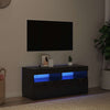 TV-skab Sort 90 x 35 x 40 cm Konstrueret træ