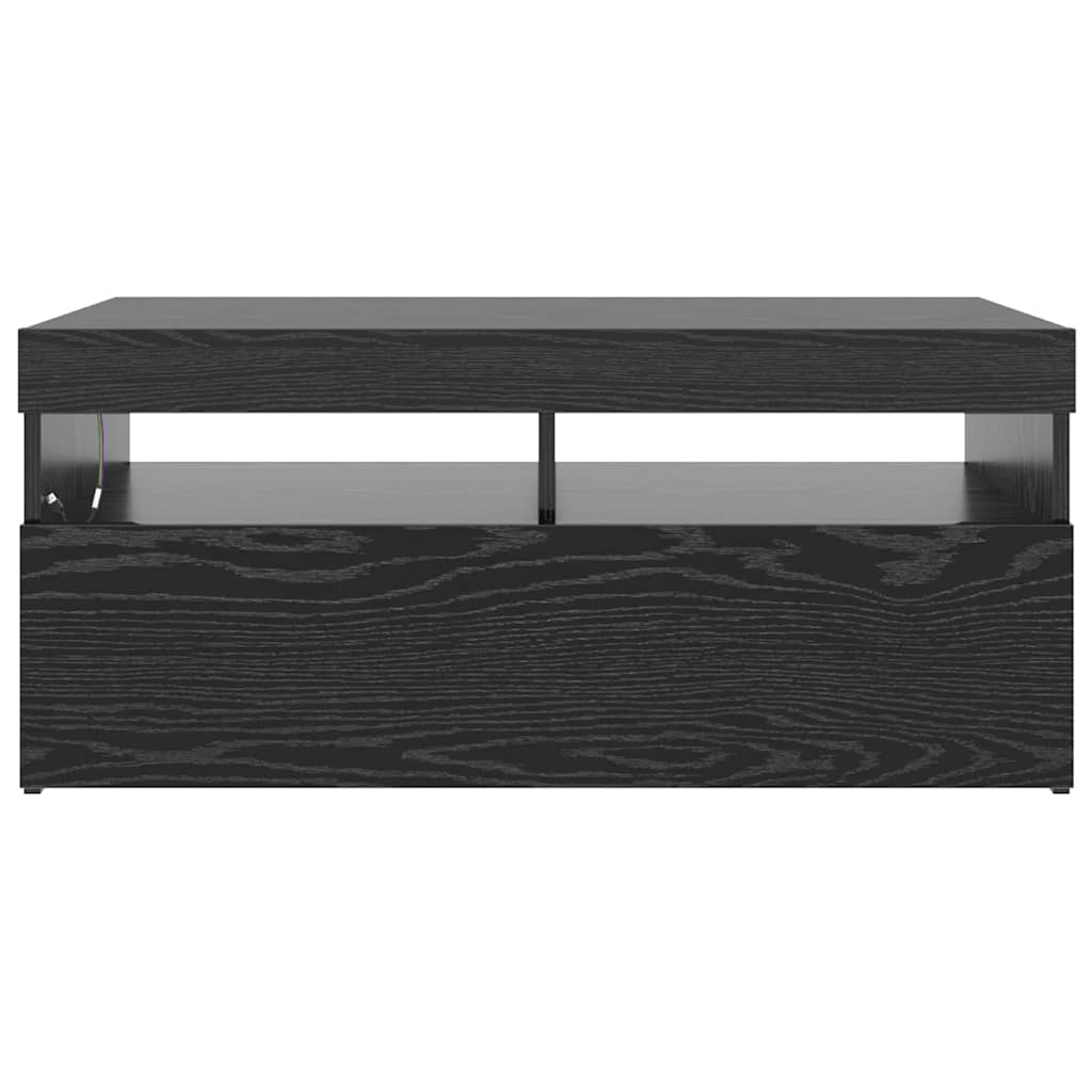 TV-skab Sort 90 x 35 x 40 cm Konstrueret træ