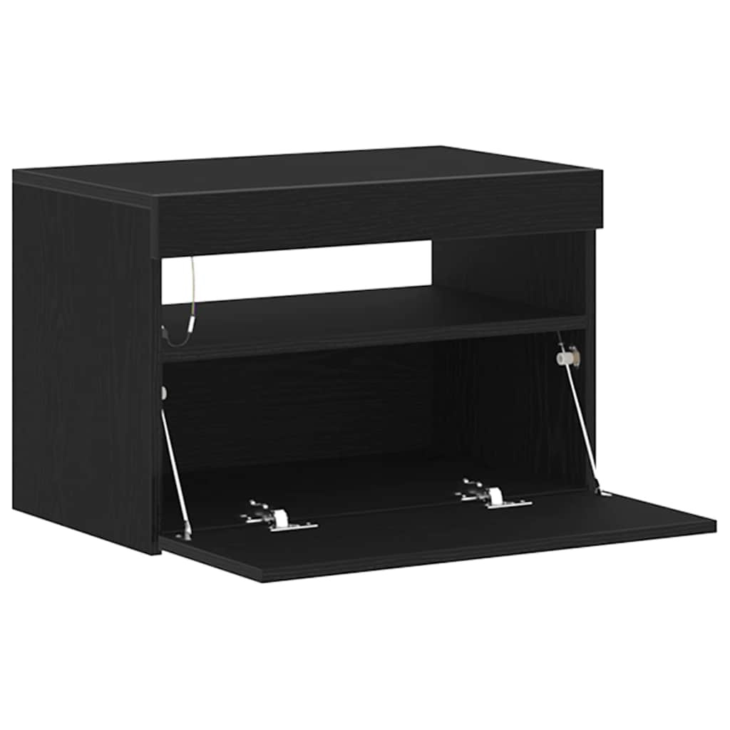 TV-skab 2 pcs Sort 60 x 35 x 40 cm Konstrueret træ