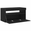TV-skab 2 pcs Sort 75 x 35 x 40 cm Konstrueret træ