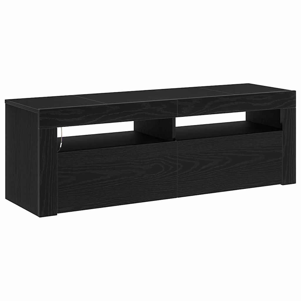 TV-skab Sort 120 x 35 x 40 cm Konstrueret træ