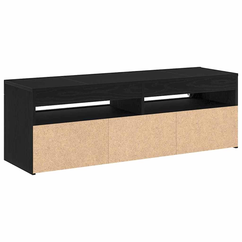 TV-skab Sort 120 x 35 x 40 cm Konstrueret træ