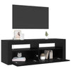 TV-skab Sort 120 x 35 x 40 cm Konstrueret træ