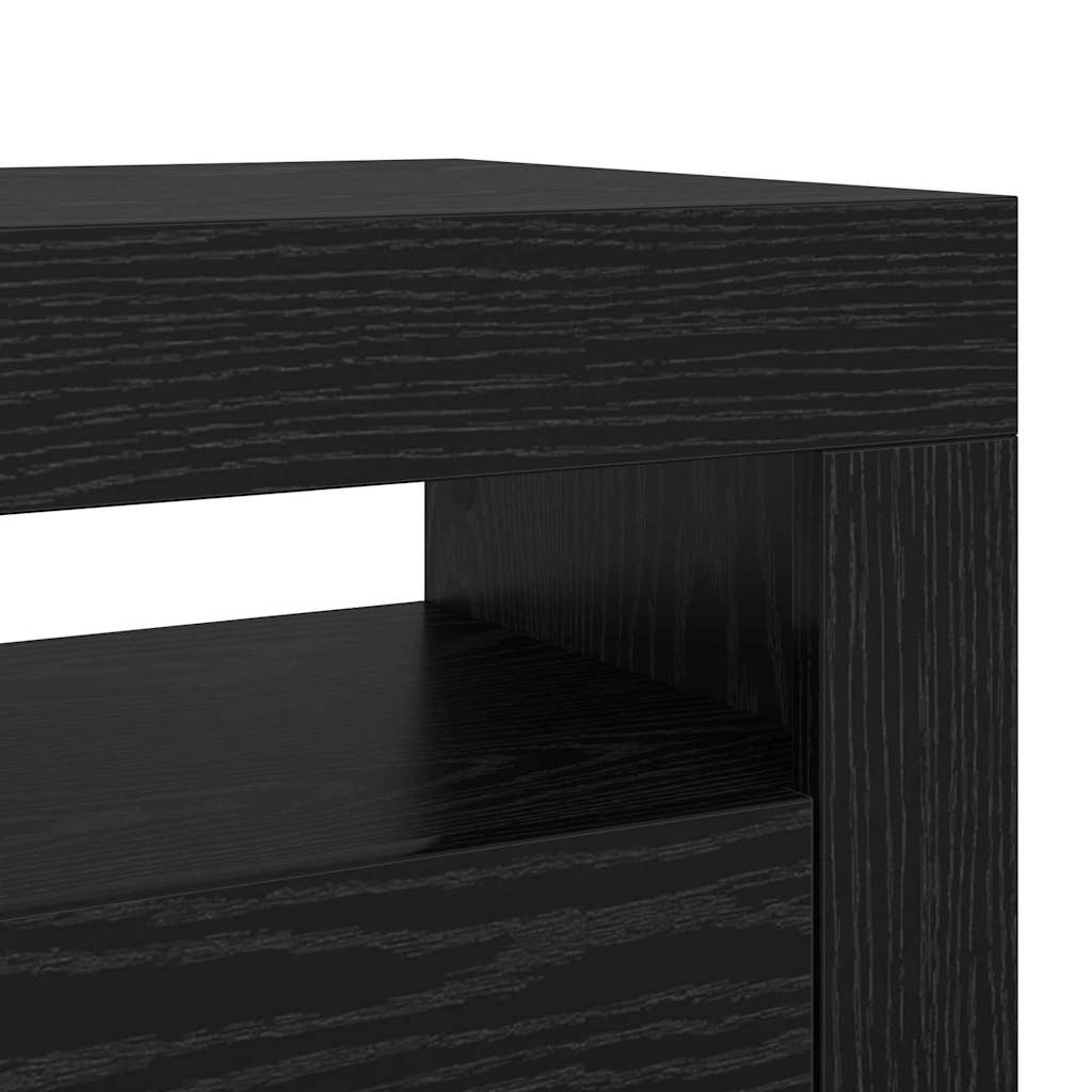 TV-skab Sort 90 x 35 x 40 cm Konstrueret træ