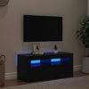 TV-skab Sort 90 x 35 x 40 cm Konstrueret træ