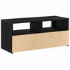 TV-skab Sort 90 x 35 x 40 cm Konstrueret træ