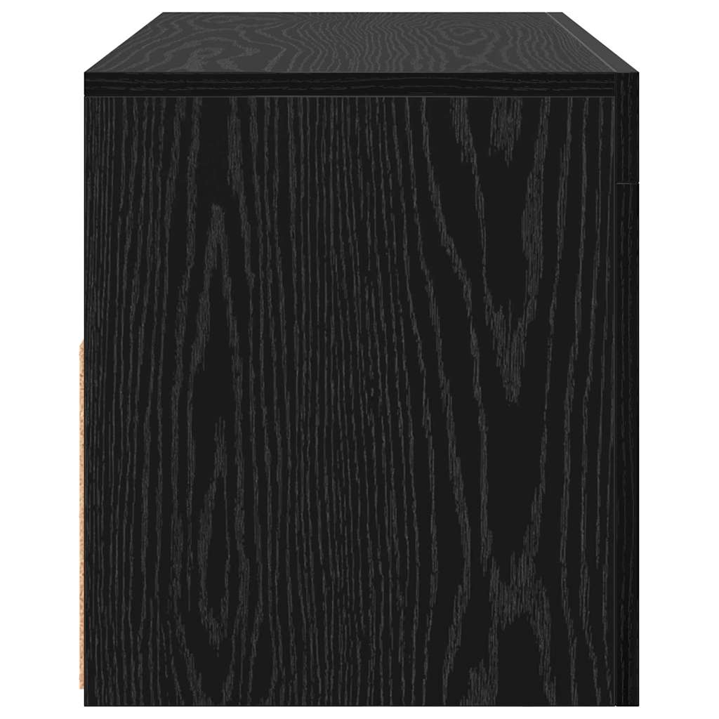 TV-skab Sort 90 x 35 x 40 cm Konstrueret træ