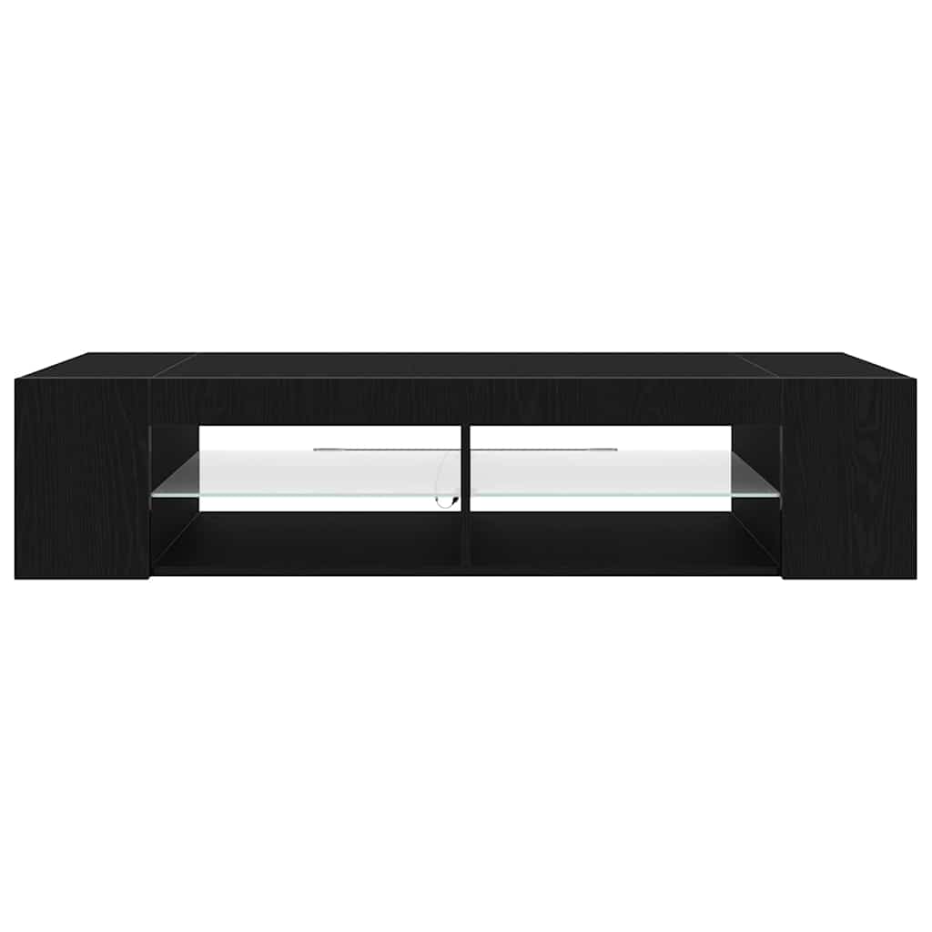 TV-skab Sort 135 x 39 x 30 cm Konstrueret træ