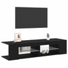 TV-skab Sort 135 x 39 x 30 cm Konstrueret træ