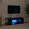 TV-skab Sort 90 x 39 x 30 cm Konstrueret træ