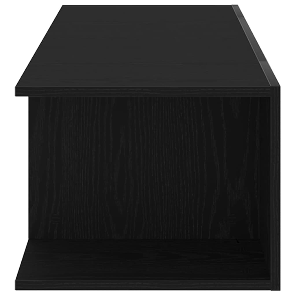 TV-skab Sort 90 x 39 x 30 cm Konstrueret træ