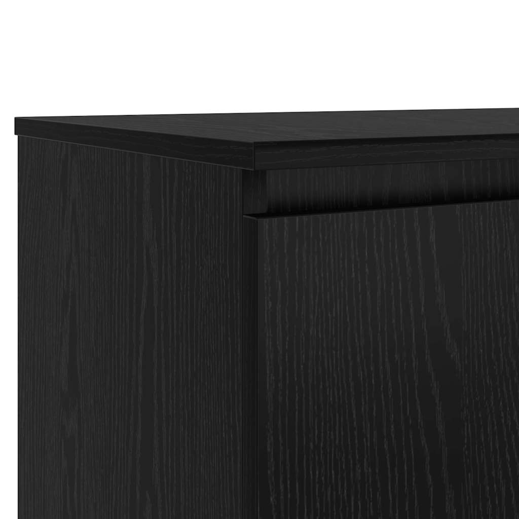 TV-skab Sort 140 x 40 x 35.5 cm Konstrueret træ
