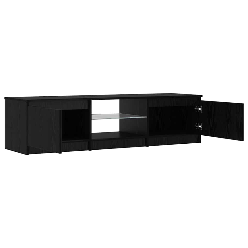 TV-skab Sort 140 x 40 x 35.5 cm Konstrueret træ