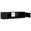TV-skab Sort 140 x 40 x 35.5 cm Konstrueret træ