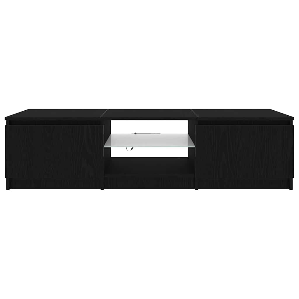 TV-skab Sort 140 x 40 x 35.5 cm Konstrueret træ
