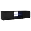 TV-skab Sort 140 x 40 x 35.5 cm Konstrueret træ