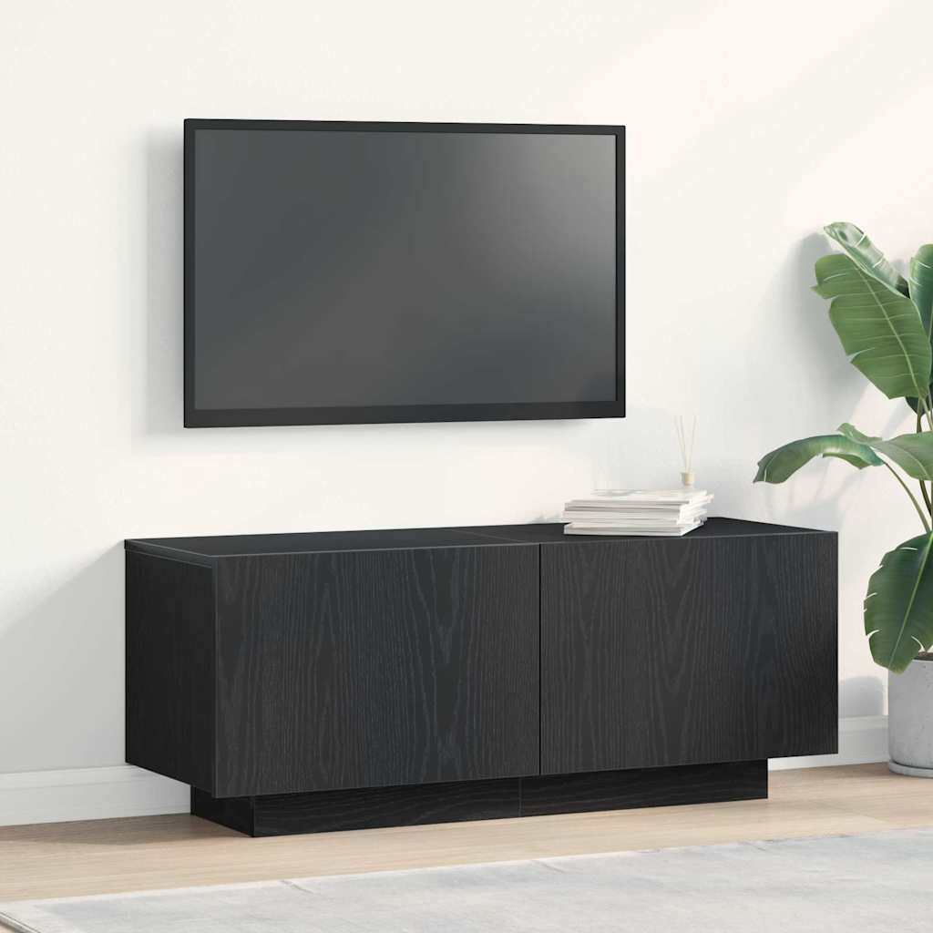 TV-skab Sort 100 x 35 x 40 cm Konstrueret træ