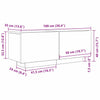 TV-skab Sort 100 x 35 x 40 cm Konstrueret træ