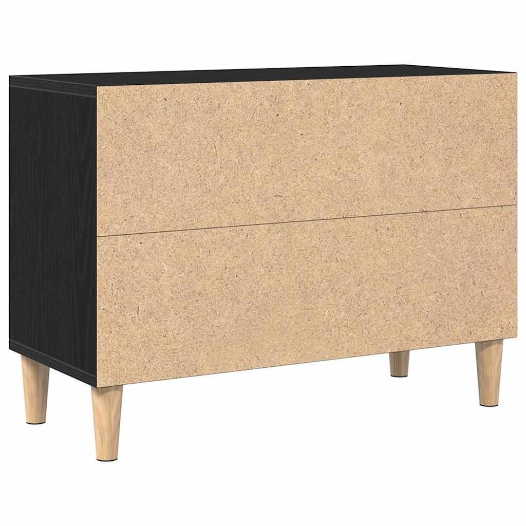 TV-skab Sort 69.5 x 30 x 50 cm Konstrueret træ