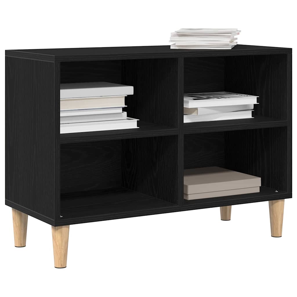 TV-skab Sort 69.5 x 30 x 50 cm Konstrueret træ