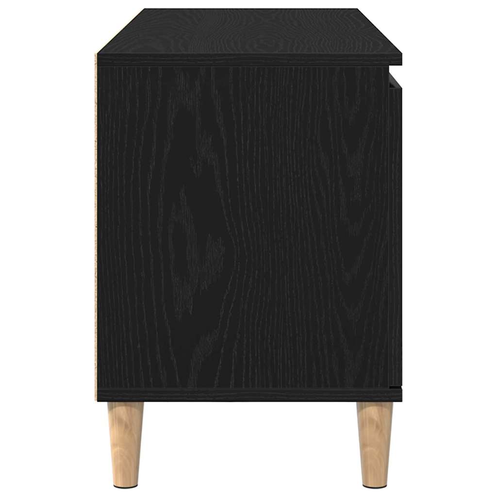TV-skab Sort 102 x 35 x 50 cm Konstrueret træ