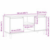 TV-skab Sort 102 x 35 x 50 cm Konstrueret træ
