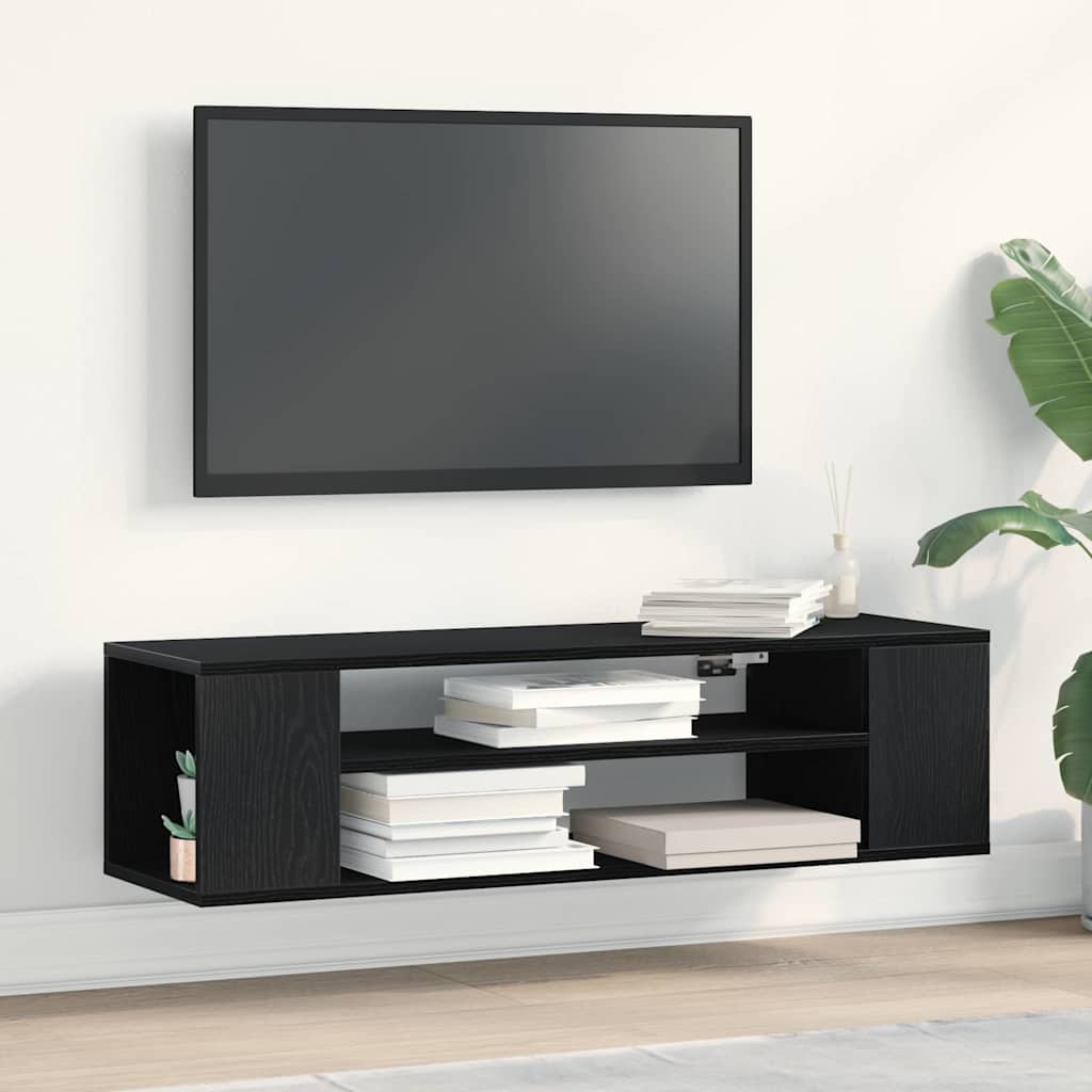 TV-skab Sort 100 x 30 x 26.5 cm Konstrueret træ