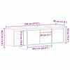 TV-skab Sort 120 x 30 x 40.5 cm Konstrueret træ