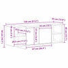 TV-bord Sort 120 x 30 x 40.5 cm Konstrueret træ