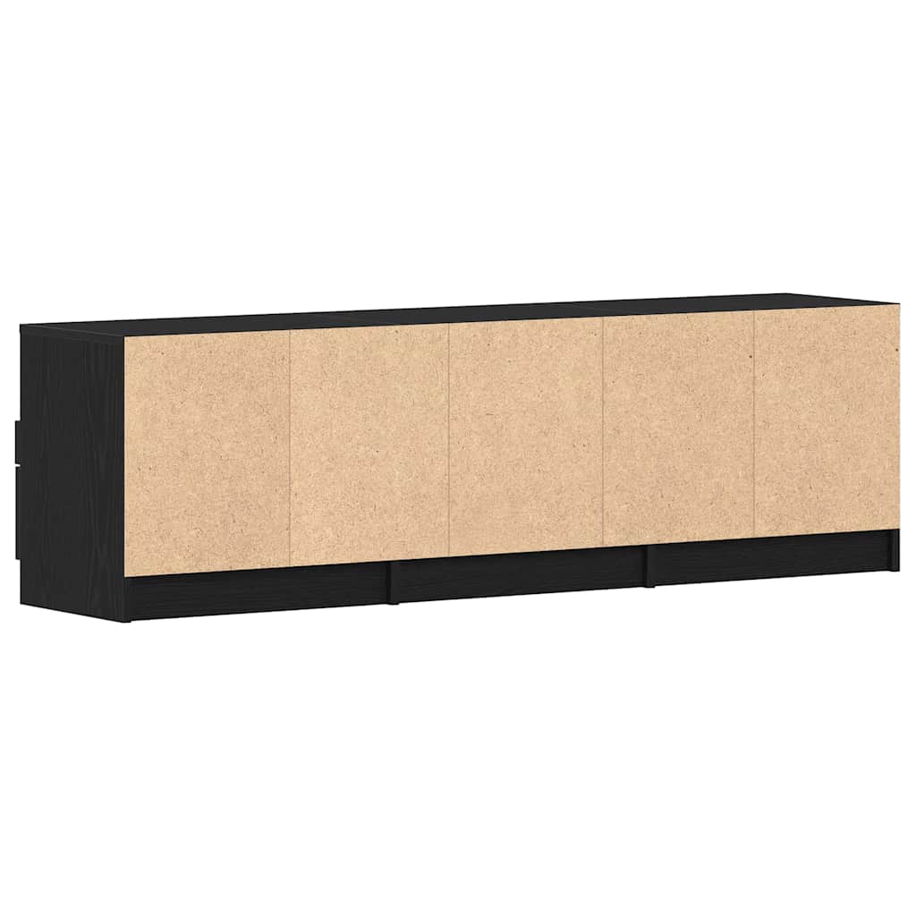 TV-skab med skuffe Sort 150 x 33,5 x 45 cm Konstrueret træ
